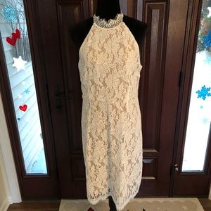 White Lace Hightop Dress